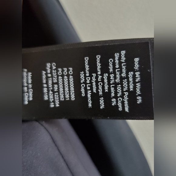 Babaton black Double breated long oversized blazer large size - Picture 10 of 10